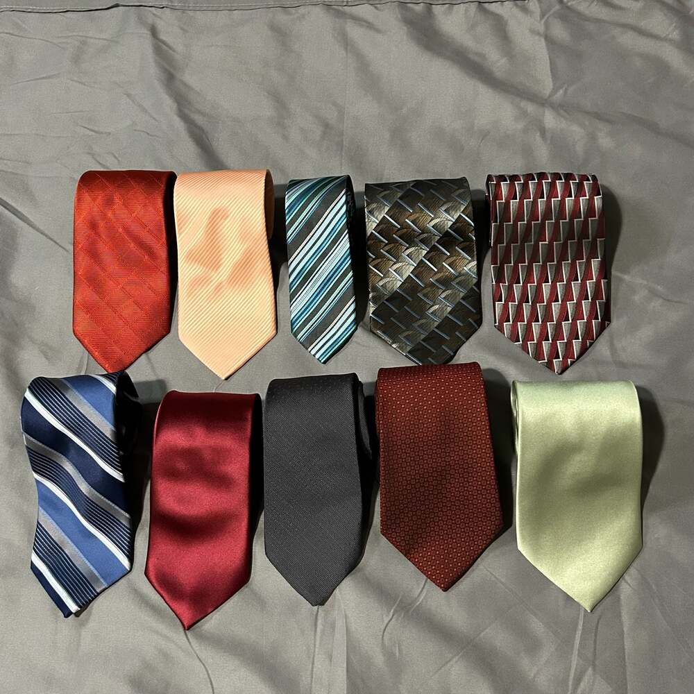 Lot of 10 Assorted Men's Neckties Various Brands and Patterns
